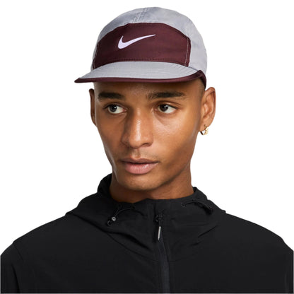 Nike Unisex Dri-Fit Fly Cap - Cement Grey/Burgundy