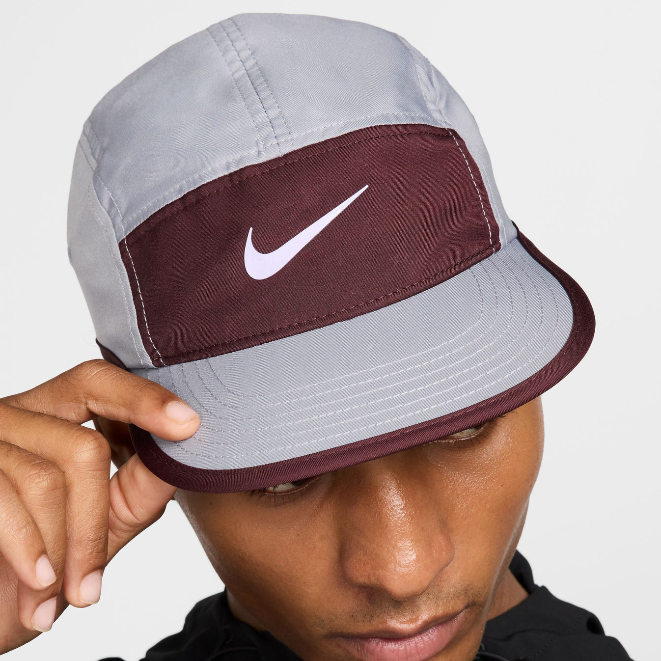 Nike Unisex Dri Fit Fly Cap Cement Grey Burgundy The Sweat Shop nike-unisex-dri-fit-fly-cap-cement-grey-burgundy-the-sweat-shop