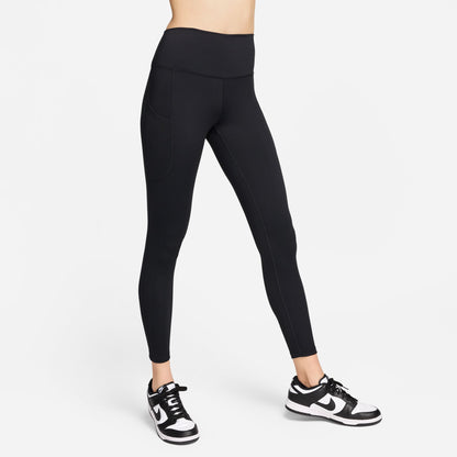 Nike Women's High-Waisted 7/8 Leggings with Pockets - Black/Black