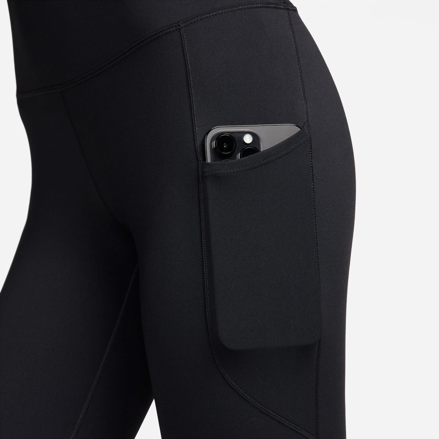 Nike Women's High-Waisted 7/8 Leggings with Pockets - Black/Black
