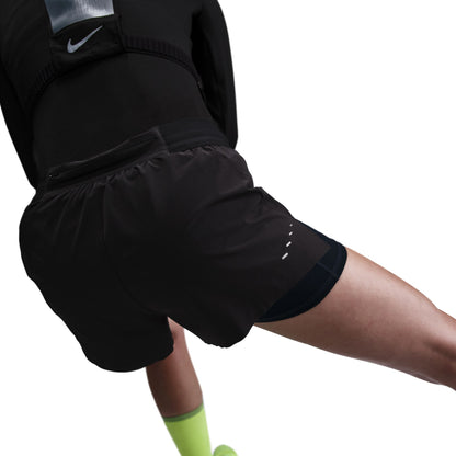 Nike Swift Dri-FIT Mid-Rise 2-in-1 Running Shorts Women's - Black/Reflective Silver
