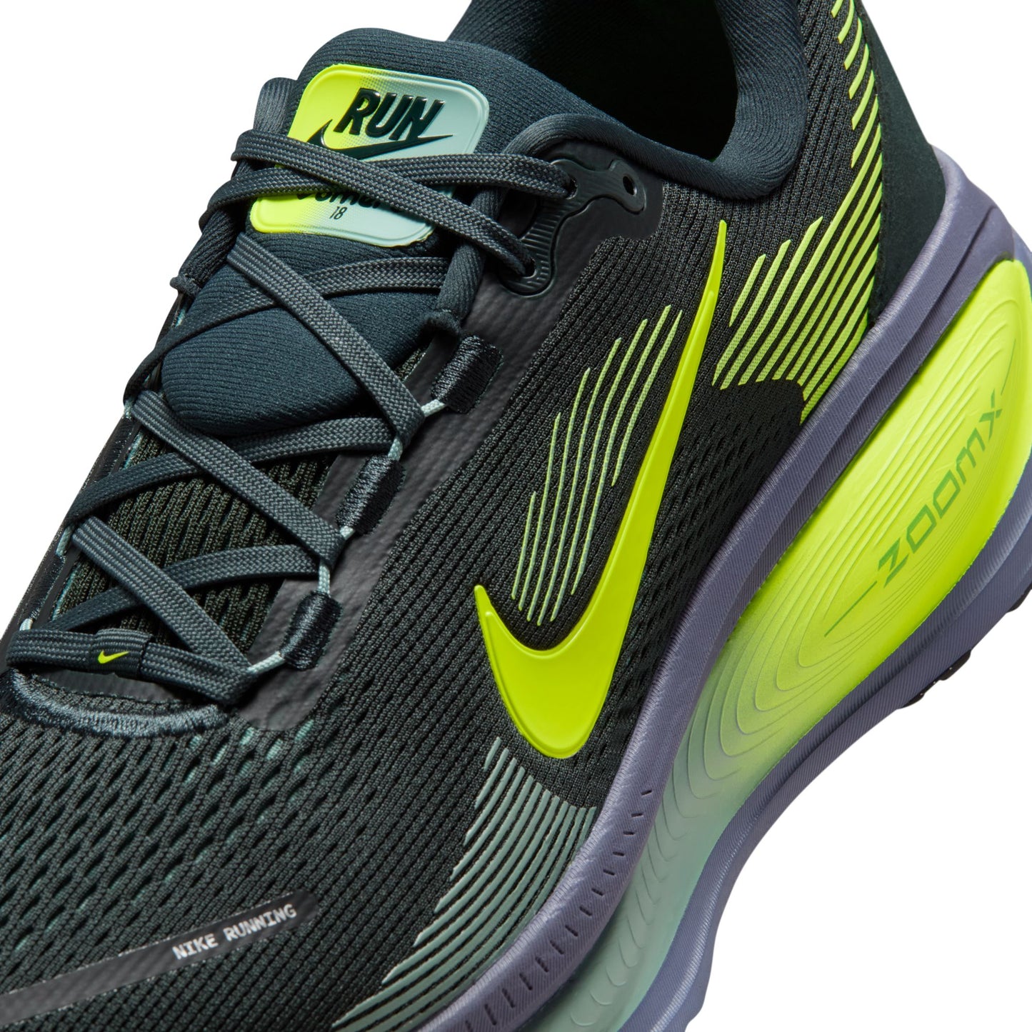 Nike Vomero 18 Men's Running Shoes - Seaweed Sanded Purple Volt