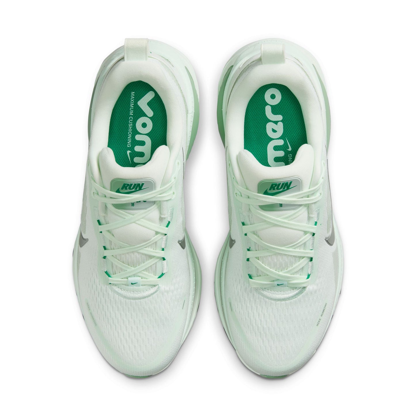 Nike Vomero 18 Women's Road Running Shoes - Barely Green/Steam/Light Silver/Metallic Silver