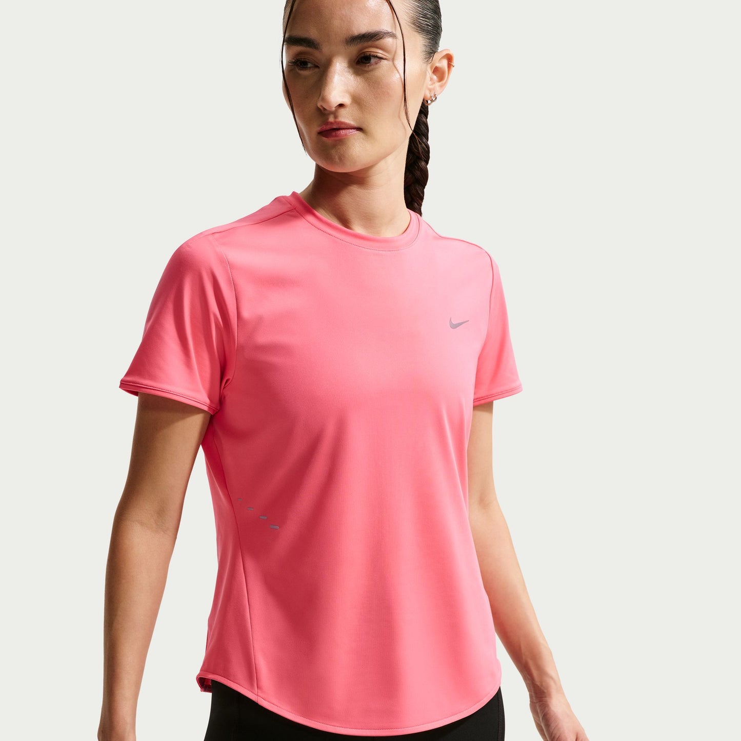 Nike Swift Dri-Fit Short Sleeve Top - Sea Coral/Reflective Silver