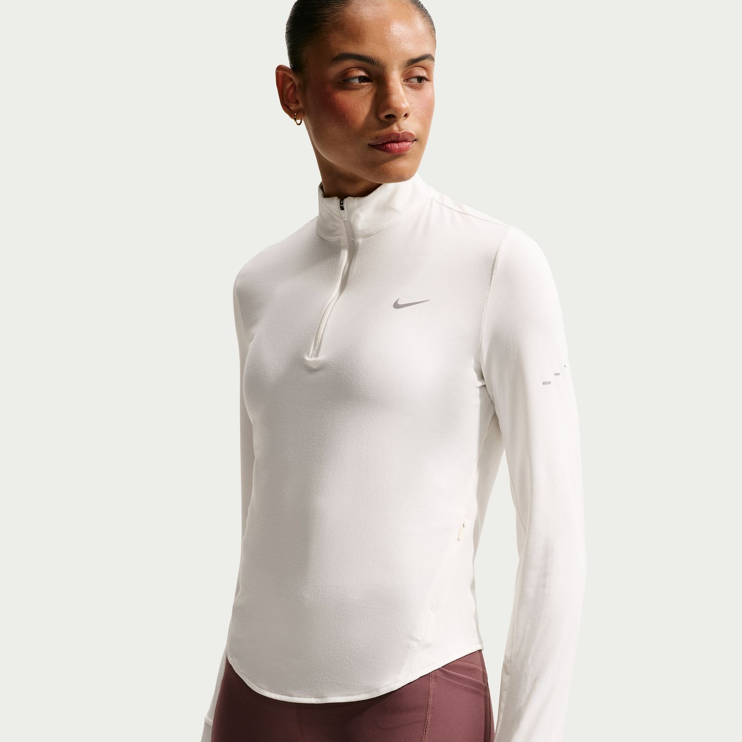 Nike Swift Women's Dri-FIT UV 1/4-Zip Running Top - Sail
