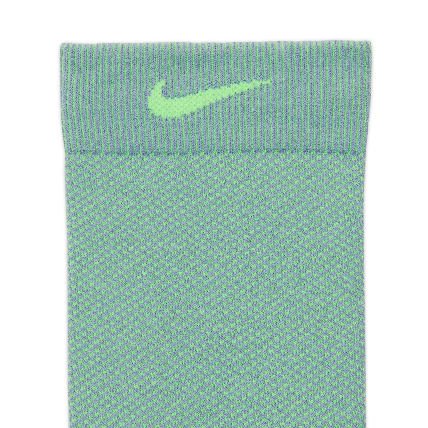 Nike Running Lightweight Crew Socks (1 Pair) - Iron Purple/Voltage Green/Pure Platinum/Voltage Green