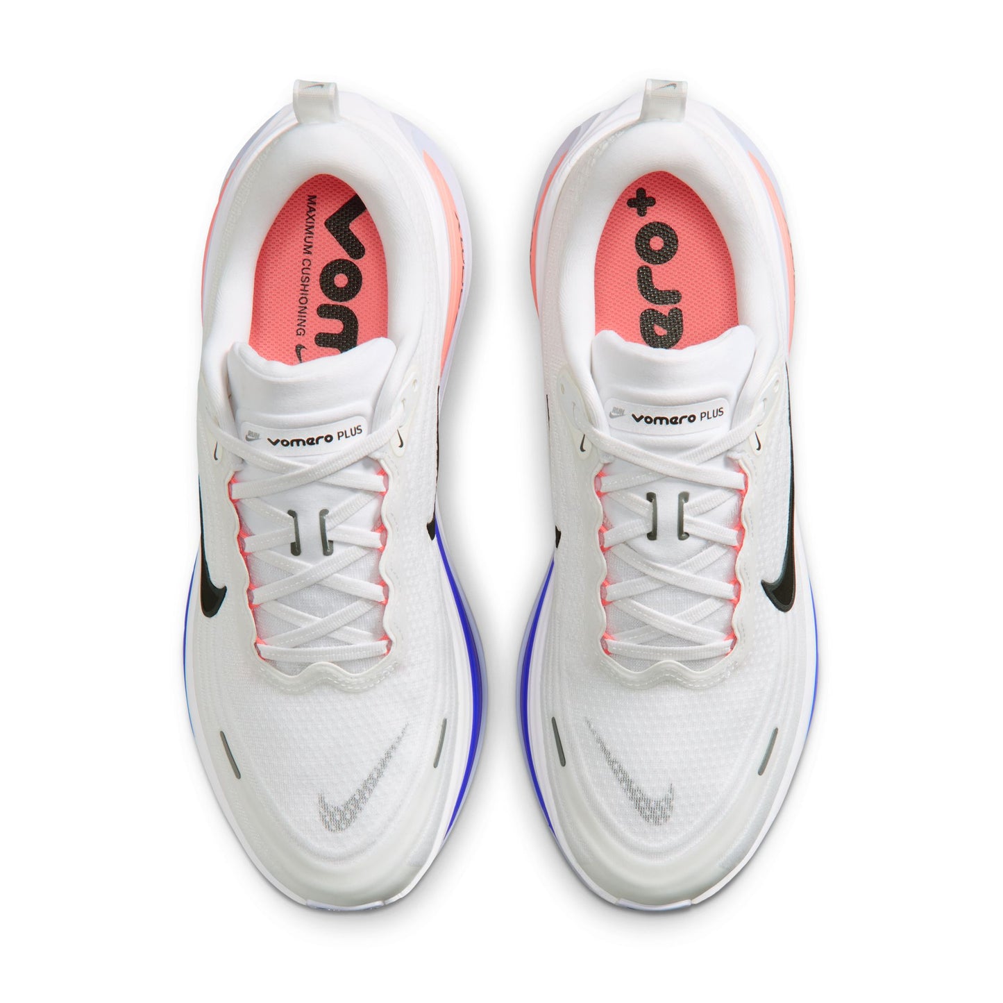 Nike Vomero Plus Men's Running Shoes - White/Atomic Pink/Racer Blue