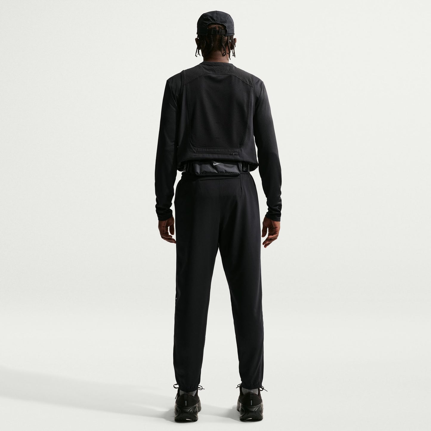 Nike Dri-FIT Miler Woven Running Trousers Men's - Black/Black