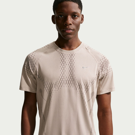 Nike Stride Men's Dri-FIT ADV Short-Sleeve Running Top - Cream II/Mink Brown