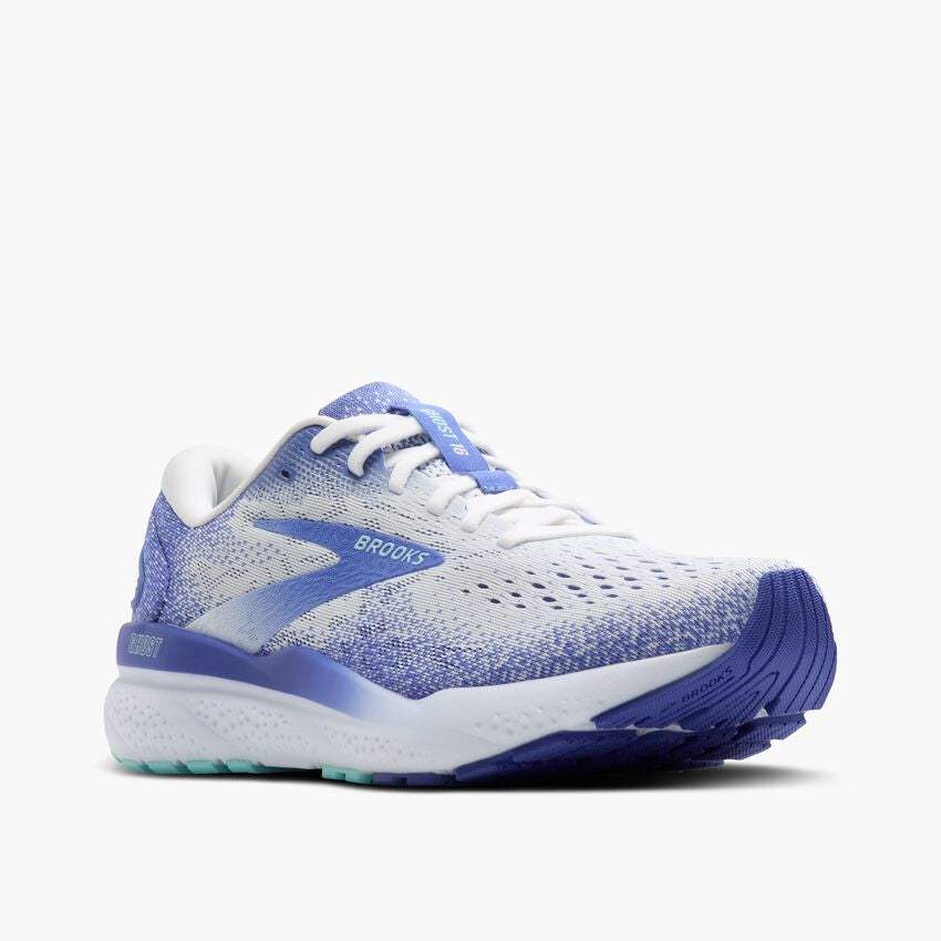 Brooks Ghost 16 Women's - White/Amparo Blue/Limpet Shell