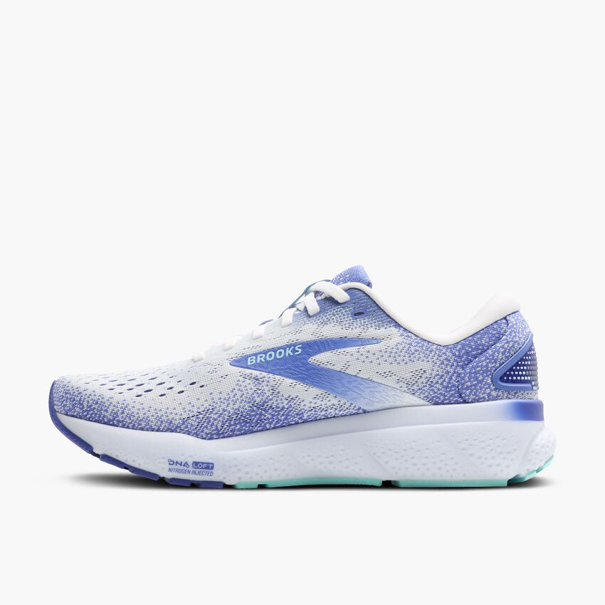 Brooks Ghost 16 Women's - White/Amparo Blue/Limpet Shell