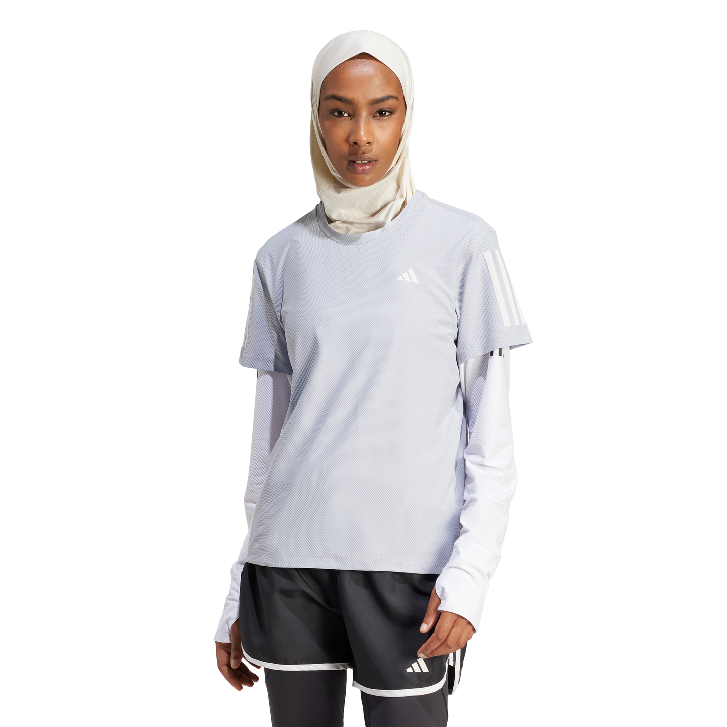 Adidas Own The Run T-Shirts Women's - Halo Silver