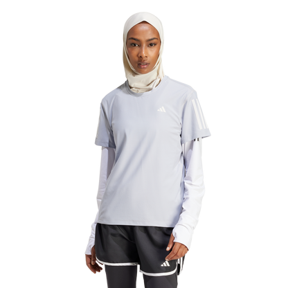 Adidas Own The Run T-Shirts Women's - Halo Silver