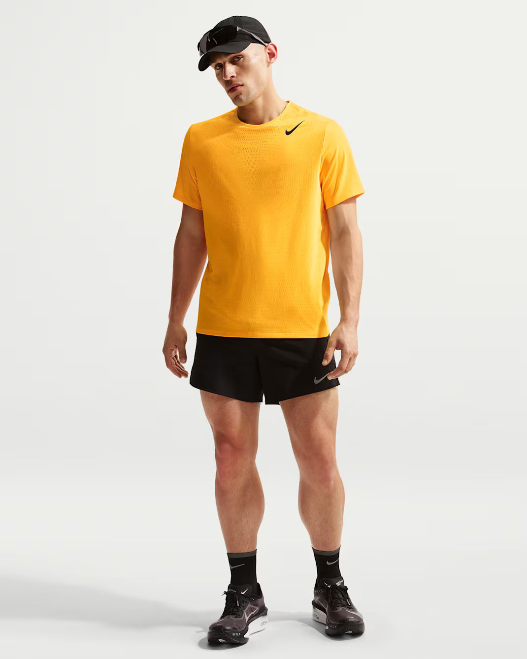 Nike AeroSwift Men's Dri-FIT ADV Short-Sleeve Running Top - Laser Orange/Black