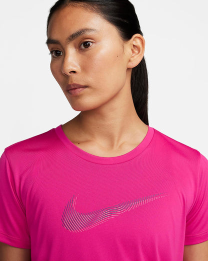 Nike Dri-FIT Swoosh SS Women's - Fireberry - The Sweat Shop