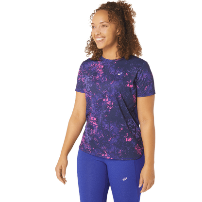 Asics All Over Print Short Sleeve Top Women's - The Sweat Shop