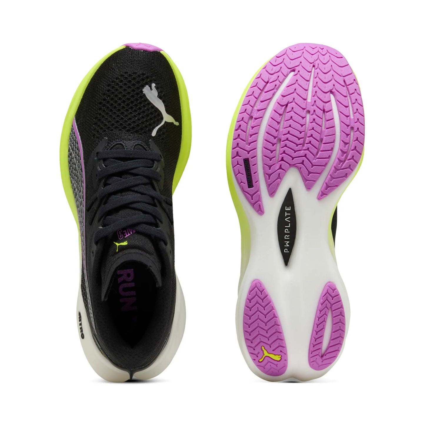 Puma Deviate Nitro 3 Women's - Black-Yellow Alert-Magenta