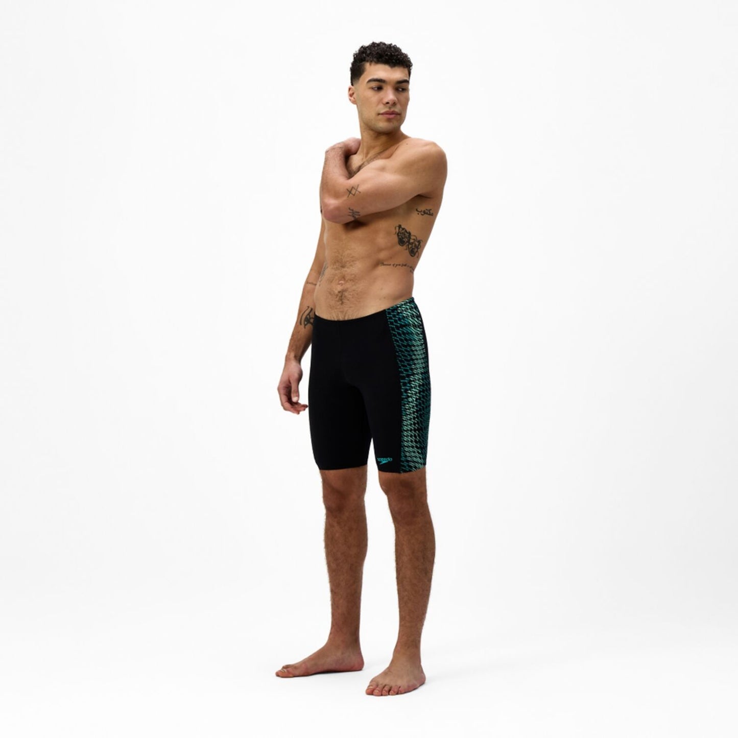 Speedo Tech Panel Jammer Men's - Black/Turquoise Gem