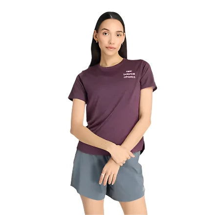 New Balance Athletics Graphic T-Shirt Women's - Plum Brown Heather